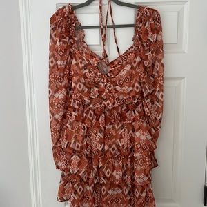 Orange Pattern Dress